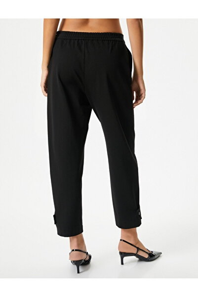 Koton Culotte Kumaş Pantolon Paça Detaylı Cepli Normal Bel