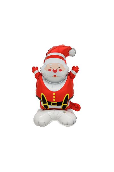kidspartim Footed Small Sitting Santa Claus Foil Balloon 59X35 cm