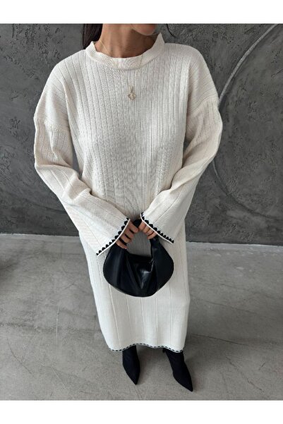 Modamorfo Accordion Knitted Knitwear Dress