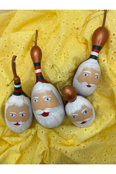 Kabak Noel Baba Yılbaşı Ağacı Süsü (4 Adet)