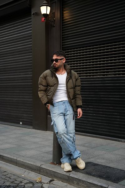 İga Collection Men's Concealable Hooded Puffer Coat