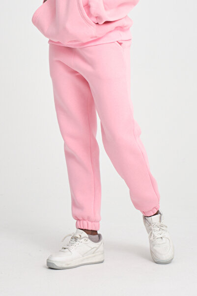 3 ROPE Unisex Φούτερ με τρεις κλωστές με Fleece Ροζ