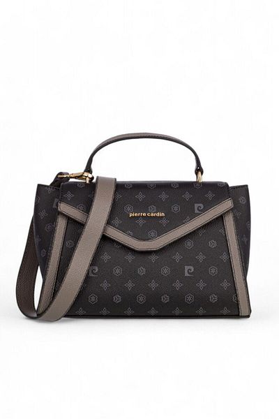Pierre Cardin Monogram Black Women's Handbag 05Pc24K812-Mn