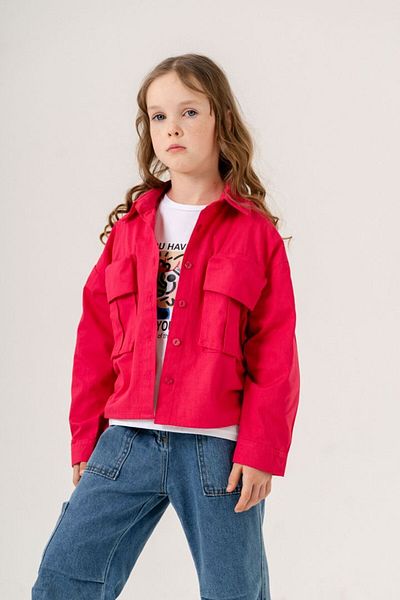 GİYİCEM Set de tricou și cămașă model 3125 pentru fete
