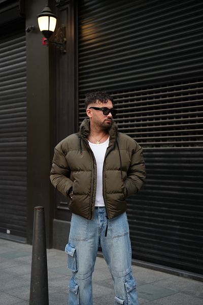 İga Collection Men's Concealable Hooded Puffer Coat