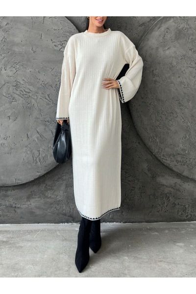 Modamorfo Accordion Knitted Knitwear Dress