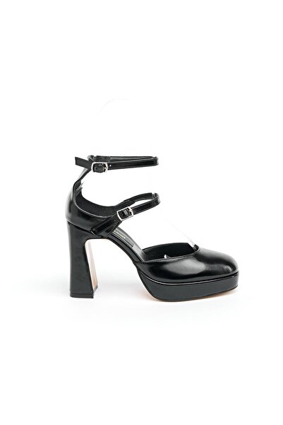 derinet Bilekten Çift Bantlı Kadın Abiye Ayakkabı