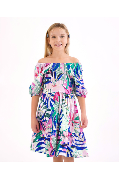 Primo Gino Primo Gino Cotton Viscose All Over Floral Print Half Sleeve Frock ...