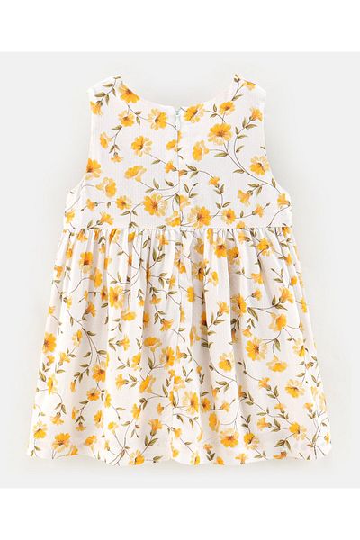 Bonfino Bonfino Sleeveless Frock Floral Print- White