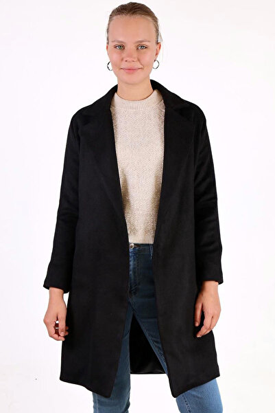 Vivika Uzun Standart Kollu Kuşaklı Bağlamalı Diz Üstü Boy Kruvaze Kapama Şal ...