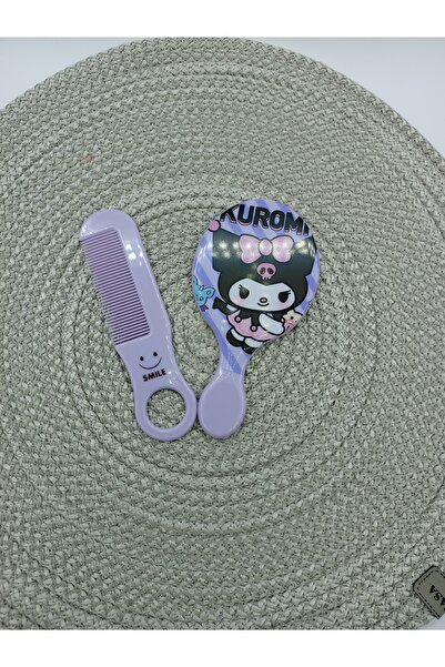 MY WORLD LİFE KUROMİ KARAKTER DESENLİ AYNA TARAK  SET