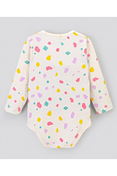 Bonfino 100% Cotton Knit Full Sleeves Solid Colour & Butterfly Onesies Pack of 3 - Ivory & Lilac