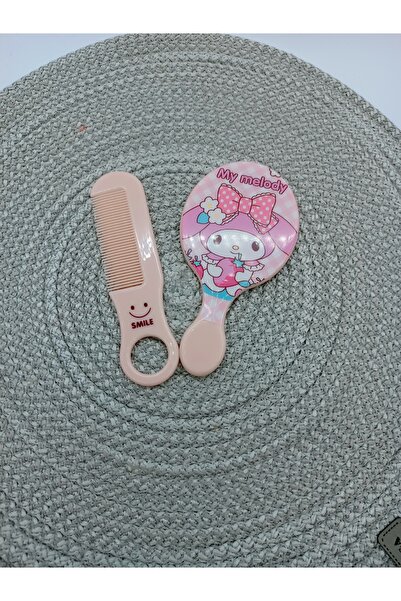 KUROMİ KARAKTER DESENLİ AYNA TARAK  SET