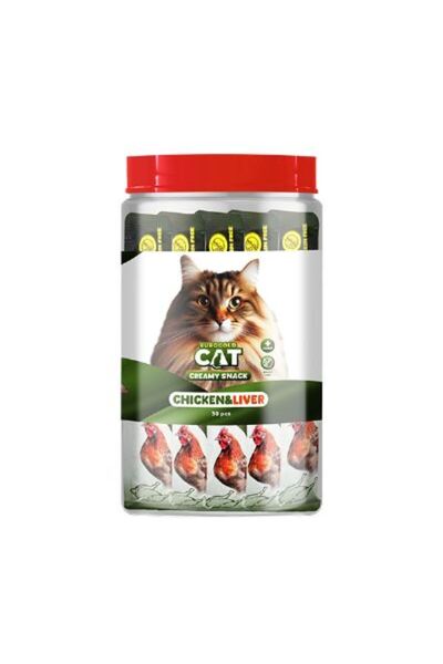 EuroGold Cat Sıvı Kedi Ödülü Tavuk - Ciğer 30x15Gr
