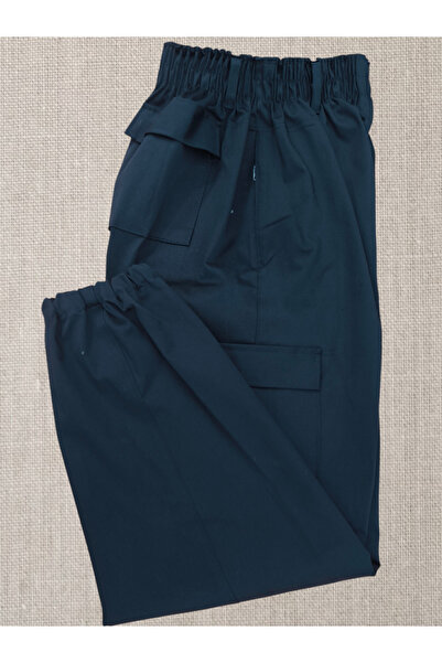 ankays Παντελόνι μισό φαρδύ με τσέπες φαρδύ καργκό παντελόνι