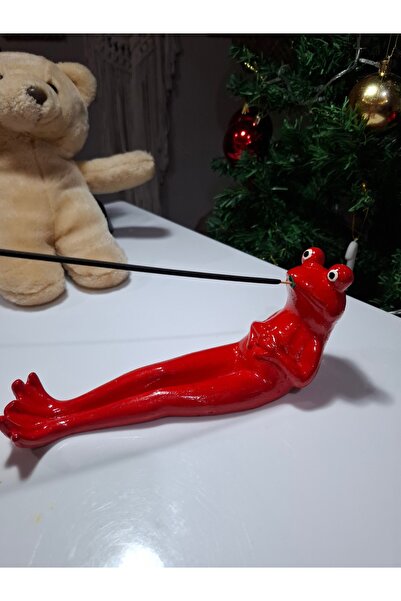TÜRKÜ HEDİYELİK Polyester Kurbağa Çubuk Tütsülük - Frog Incense Burner - Ev d...