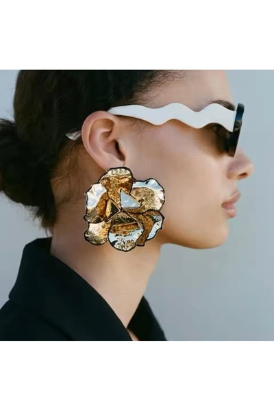 DESİGNEDBYD Design Lüks Tasarım Küpe Parti Düğün Kutlama Özel Gün Özel Tasarım