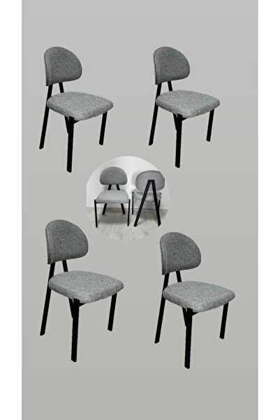 ROYALİSA TABLE CHAİR 4 Adet Nobel Sandalye Mutfak Salon Metal