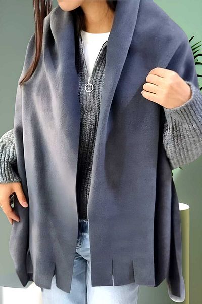 Uniquetrenders Γυναικείο σάλι Winter Tassel Fleece 70 x 185