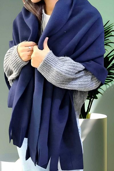Uniquetrenders Γυναικείο σάλι Winter Tassel Fleece 70 x 185