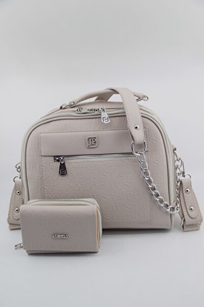 Just Polo Stone 4 Compartment Shoulder and Crossbody Bag and Wallet Combination 24x29c PBU4025-1002