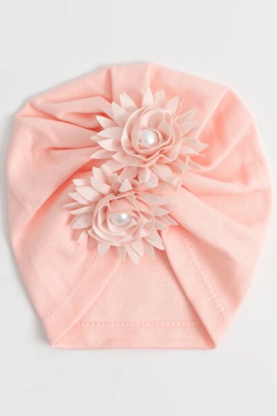 LOGO AKSESUAR Kız Bebek Çiçekli Pamuklu Bone