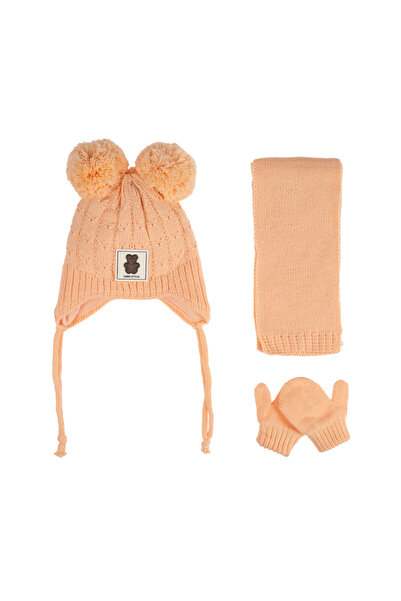 Kitti 0-12 Ay Kız Bebek & Çocuk Teddy Model- İçten Polarlı Atkı Bere Eldiven ...