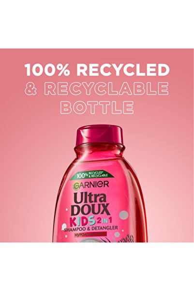 Garnier Ultra Doux Kids 2 in 1 Cherry Shampoo & Detangler 400ml - The Little Mermaid