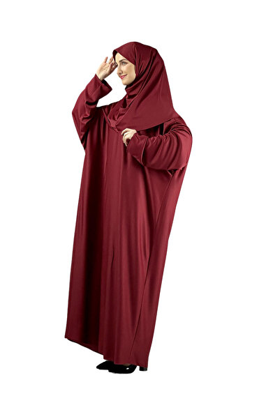 Modish Group Prayer Dress Scarf Prayer Rug Rosary Set, Islamic Clothing Suit Ferace Turban Shawl