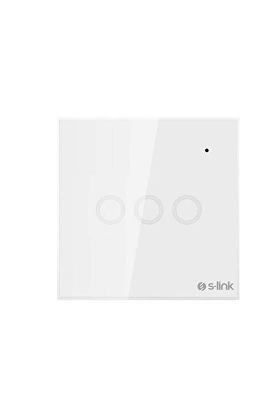 S-LINK Swapp SL-EG33 Kablosuz ve Dokunmatik Aydınlatma Anahtarı 3'Lü Wifi TUY...