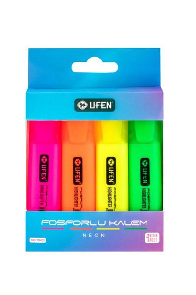 Modellino 4-Piece Neon Colors Ufen Cut Tip Highlighter