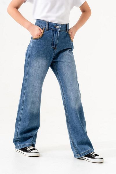 GİYİCEM Girl's Shepherd's Stitched Jeans 2164