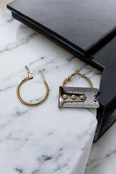 ESMERAY STEEL Superior Steel 316 L 3 cm Vip Hoop Earrings