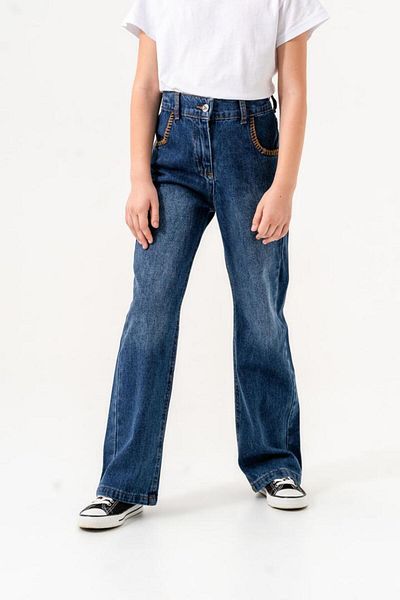 GİYİCEM Girl's Shepherd's Stitched Jeans 2164