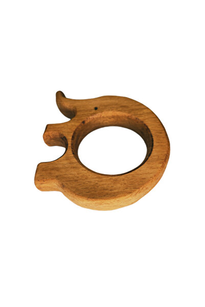 Sevimli Hayalet Diş Kaşıyıcı Fil Doğal Ahşap