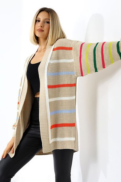 Devinka Cardigan de damă, mărime standard, multicolor, sezon nou, largi, supradimensionat