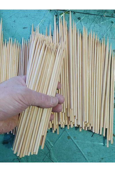 değerli hobi Wooden Bamboo Stick 20 cm 4 mm Stick 500 Pieces