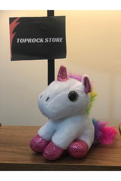 TOPROCKSTORE Cute Plush Toy with Unicorn Pattern - Gift, Keychain, Sleeping Companion 12 cm