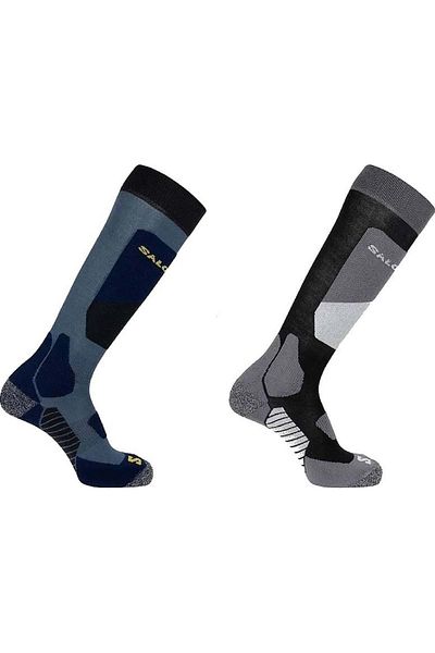 Salomon Lc2377800 S-Access 2 Pack 2 Pieces Unisex Socks Navy Blue-Grey
