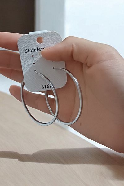 ESMERAY STEEL Superior Steel Vip Hoop Earrings