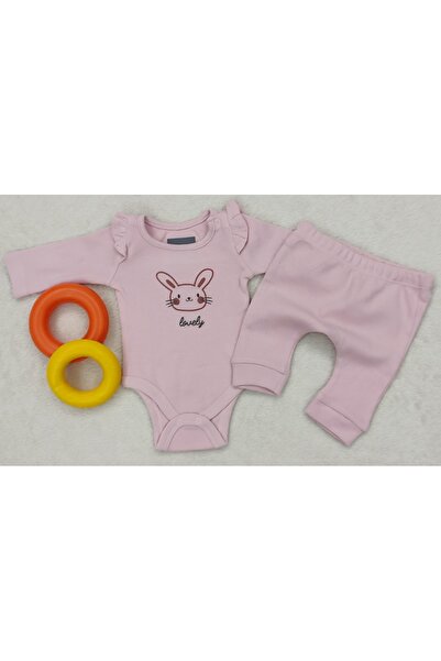 MİNİCEY BABY Baby Girl Long Sleeve Zibin Set 100% Cotton