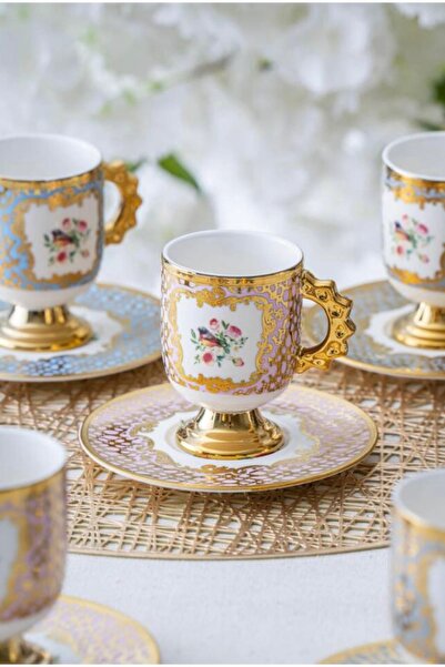 Kosova Acar Astoeia 6 Kişilik Kahve Fincan Takımı 3 Renk