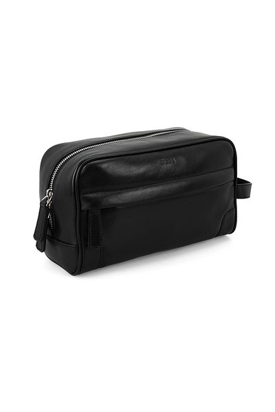 Desa Jonatan Black Men's Leather Cosmetic Handbag
