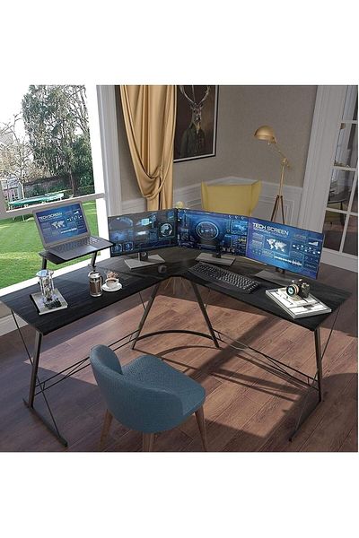 ALMUFARREJ Gaming Table, Office Desk L Shape High Quality