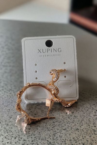 ESMERAY STEEL Xuping Luxury Hoop Snake Model - Superior Steel Earrings