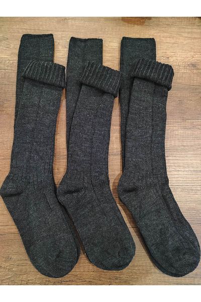 Leement socks Дамски диабетични вълнени чорапи с дължина до коляното 3 чифта дебели зимни истинска вълна