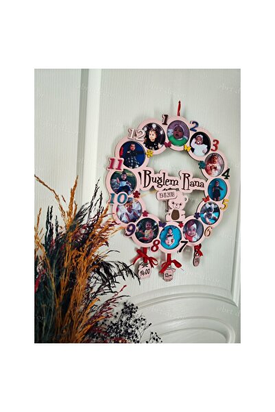 BrtDecor 12 Ay Çerçevesi 1 Yaş Fotoğraf Çerçevesi Çocuk Bebek Fotoğraf Çerçevesi