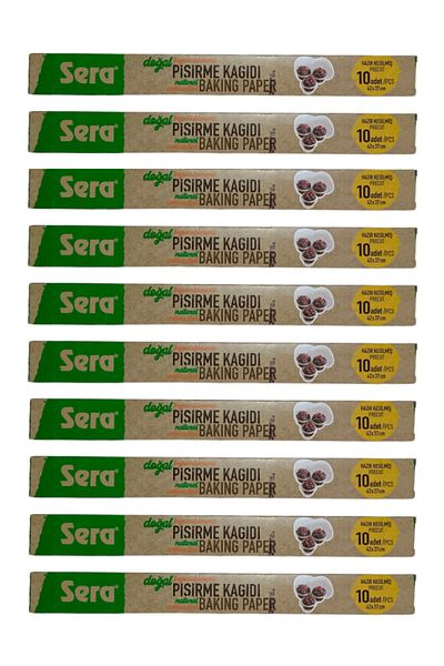 SERA 10 Unwhitened Natural Organic Baking Paper - 10 Lu X 10