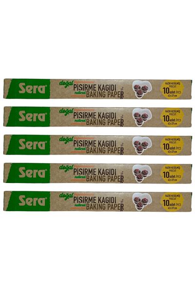 SERA 5 Natural Unwhitened Organic Baking Paper - 10 Lu X 5