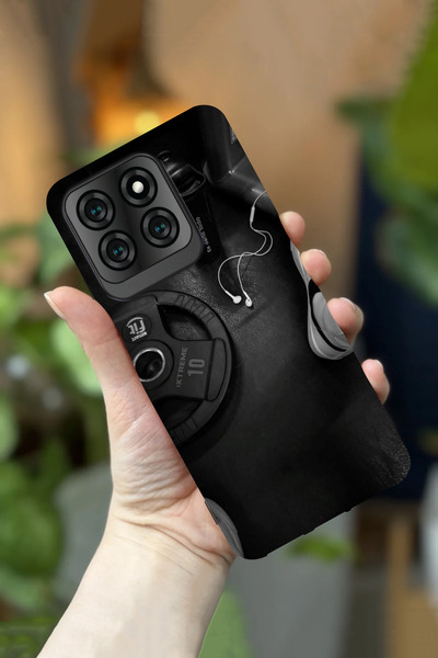 Reeder S71 Uyumlu Kamera Korumalı Dumbell Desenli HD Baskılı Silikon Kılıf